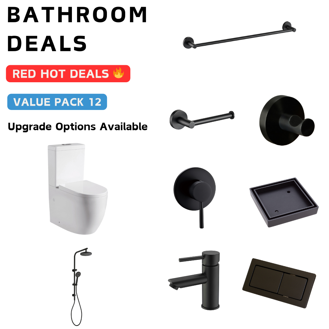 Otus Matt Black Bathroom Package Deal - Bathroom Hub