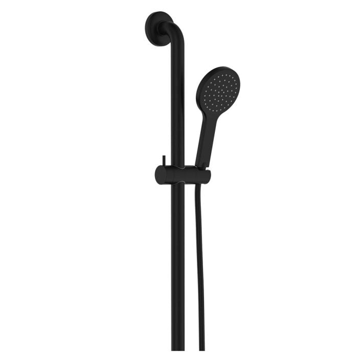 Hustle Care Matte Black Inverted T Rail Shower, Right-Hand - 444113BRH - Bathroom Hub