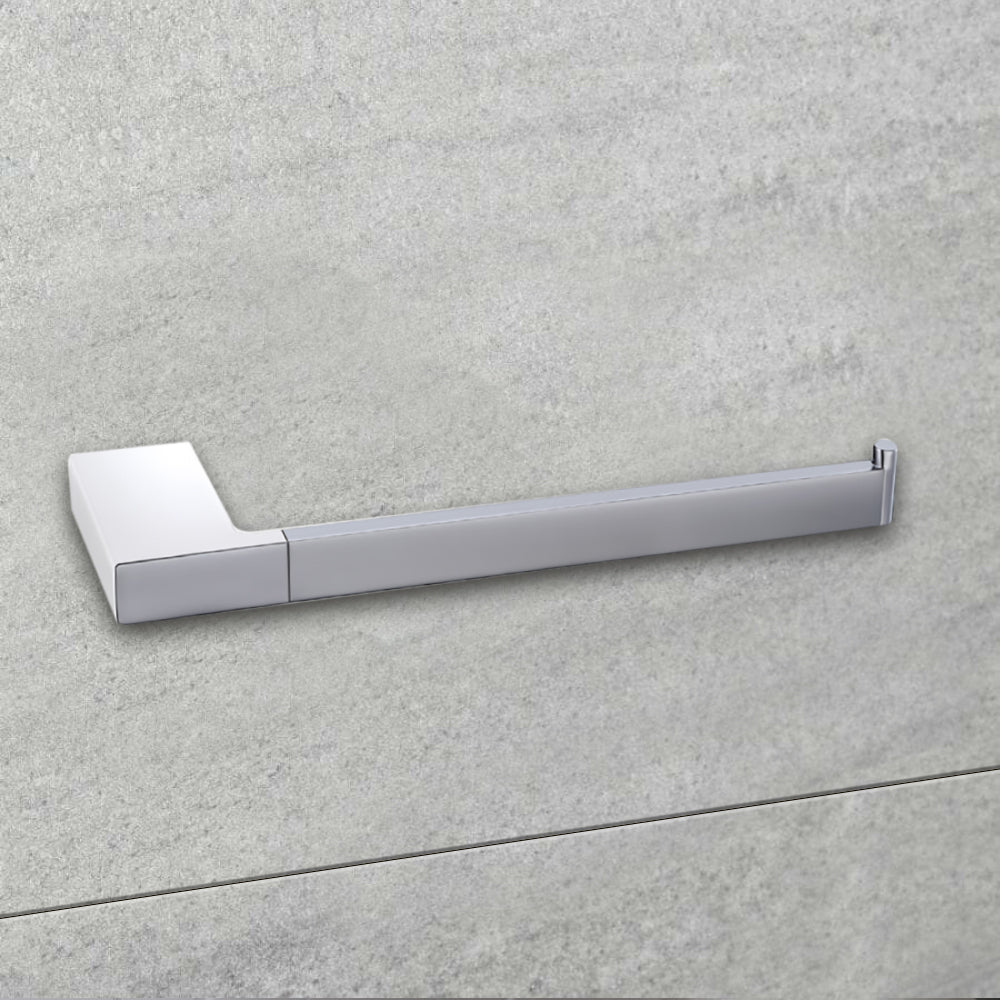 Eden Towel Bar Chrome & White 5605-CW - Bathroom Hub