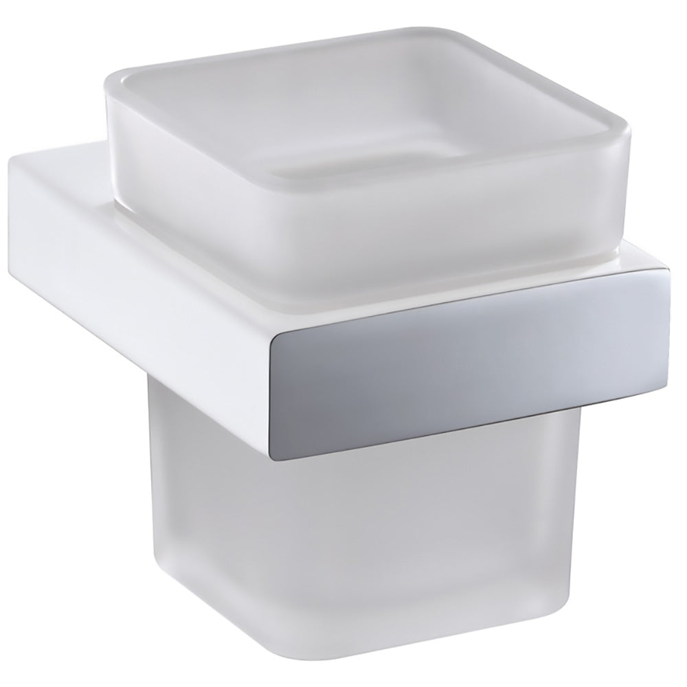 Eden Tumbler Holder Chrome & White 5607-2-CW
