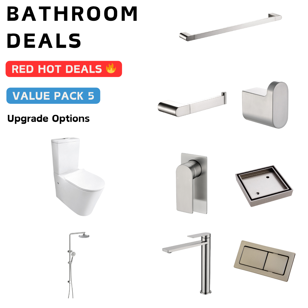 Ruki Brushed Nickel Bathroom Package Deal - Bathroom Hub