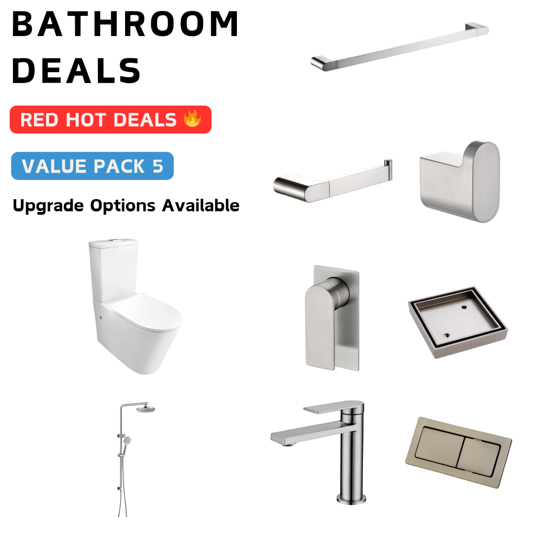 Ruki Brushed Nickel Bathroom Package Deal - Bathroom Hub