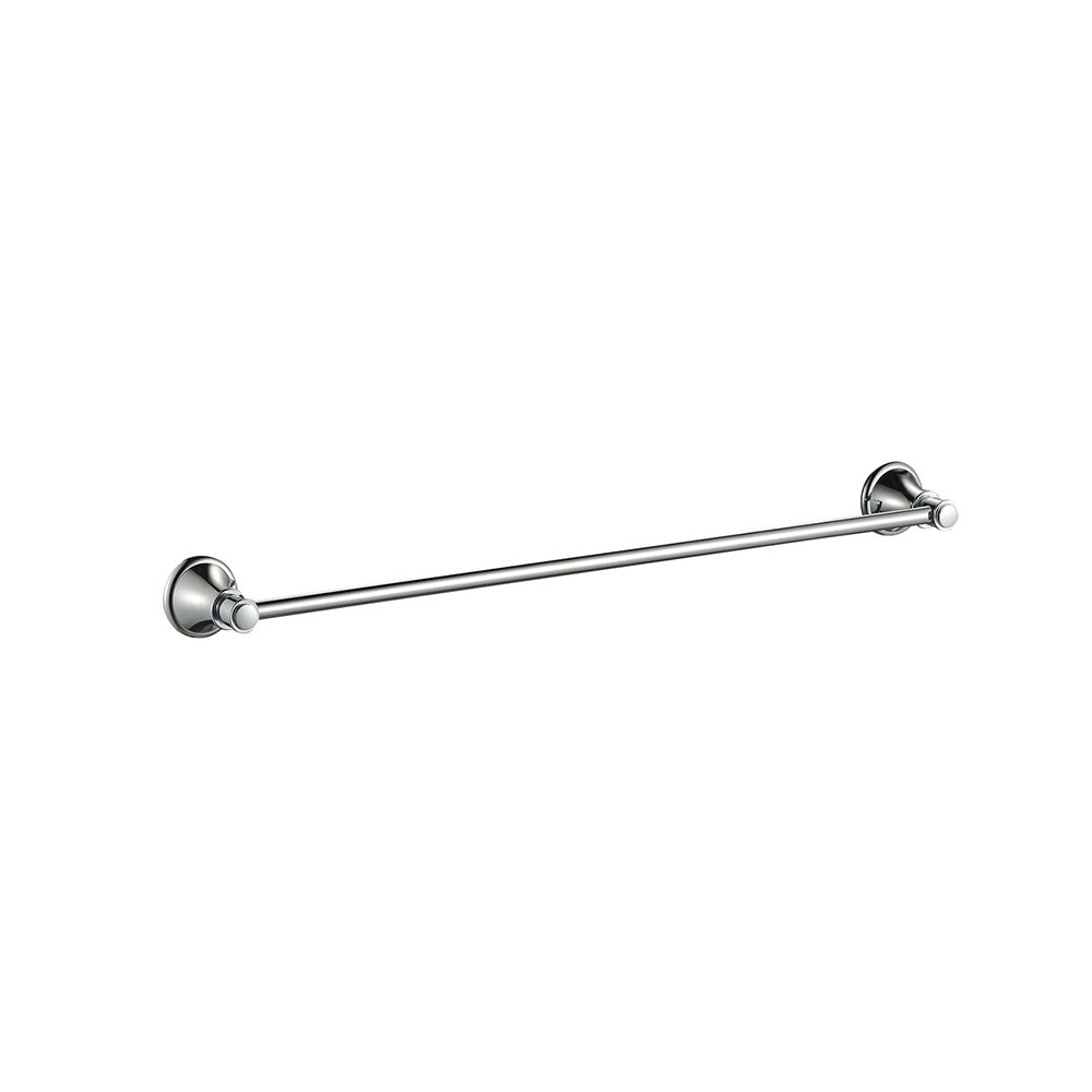 Clasico Vintage Single Towel Rail 600mm in Brushed Nickel - 66501-600BN - Bathroom Hub