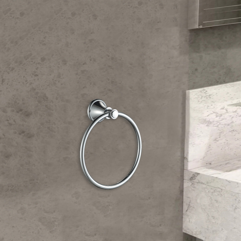 Clasico Towel Ring Chrome - 66503 - Bathroom Hub