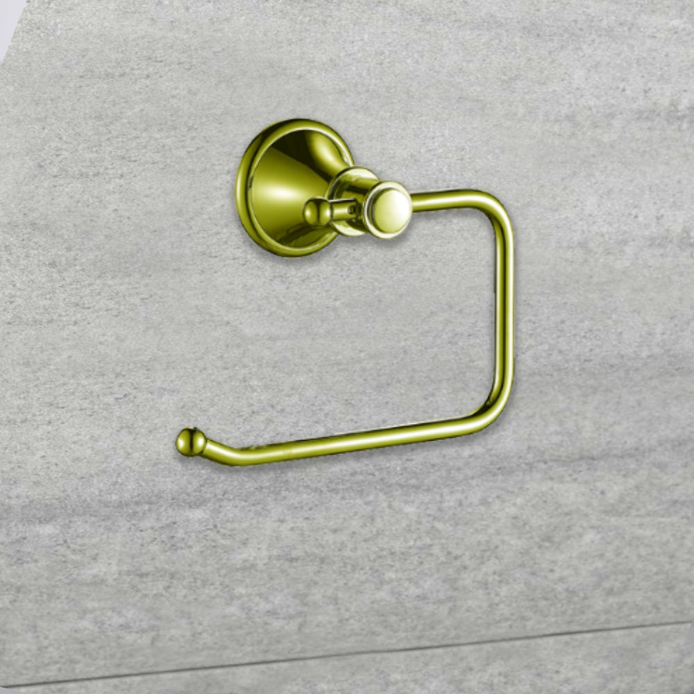Clasico Vintage Paper Holder in Brushed Gold - 66504BG - Bathroom Hub
