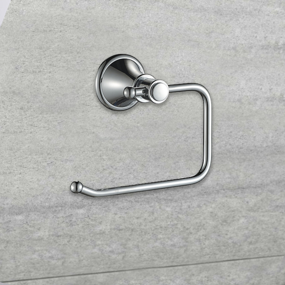 Clasico Vintage Paper Holder in Brushed Nickel - 66504BN - Bathroom Hub