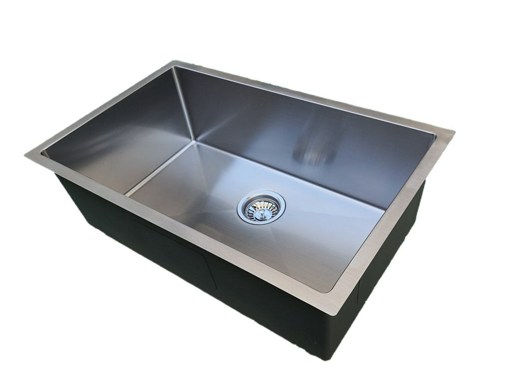 Handmade Stainless Steel Kitchen Sink / Laundry Tub (72cm x 45cm) - HMSB7245R - Bathroom Hub