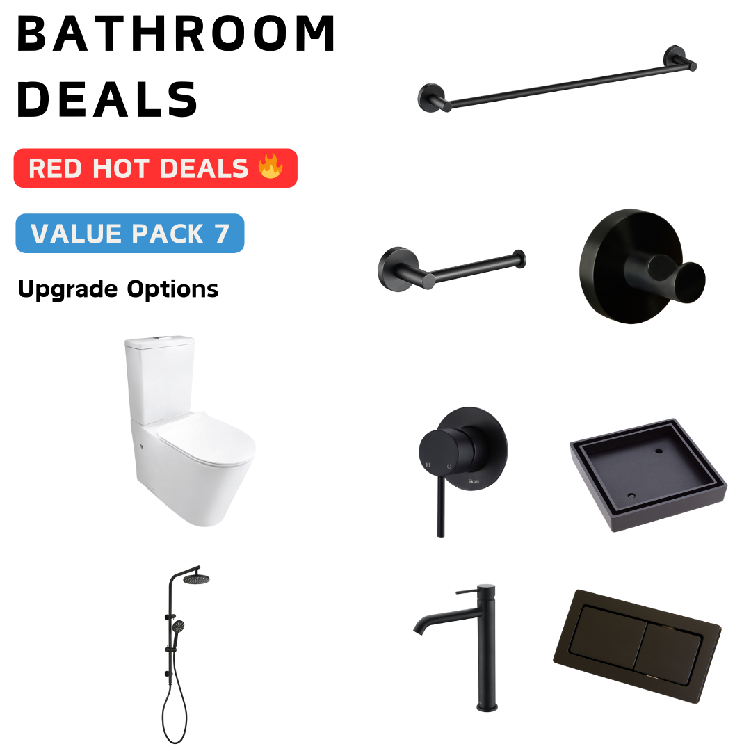Hali Matt Black Bathroom Package Deal