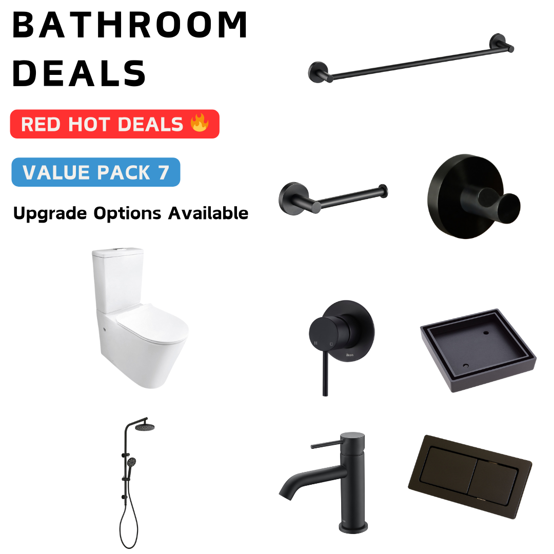 Hali Matt Black Bathroom Package Deal