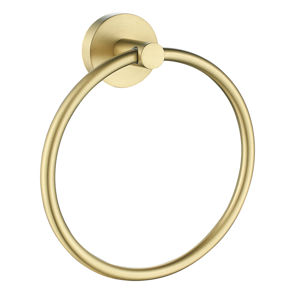 Otus Towel Ring Brushed Gold 8113-BG - Bathroom Hub