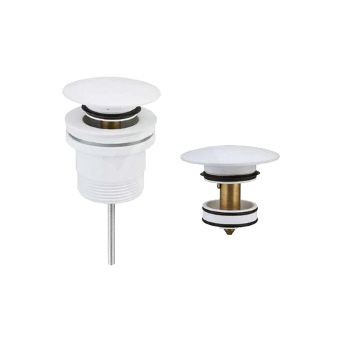 Universal Pop-Up Waste Matt White - BW099-MW - Bathroom Hub