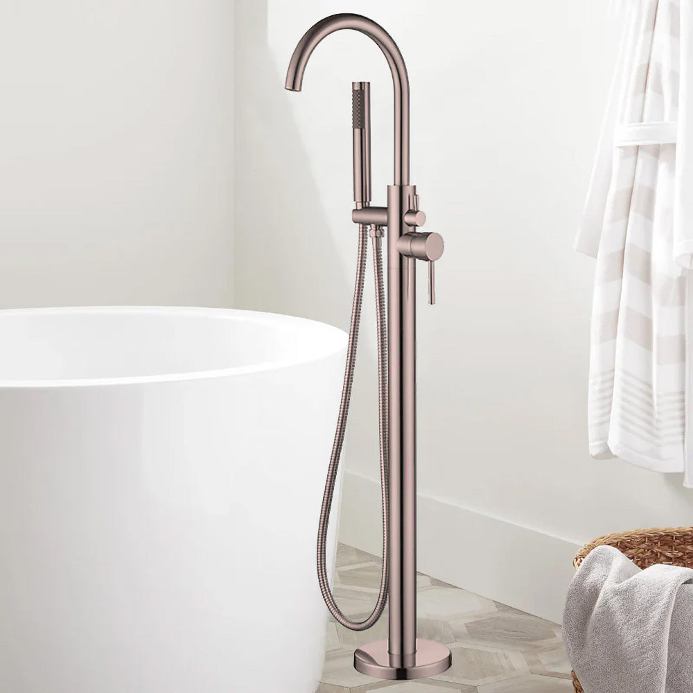 Otus Freestanding Bath Mixer with Hand Shower Brushed Bronze- BF2072BN-BB - Bathroom Hub