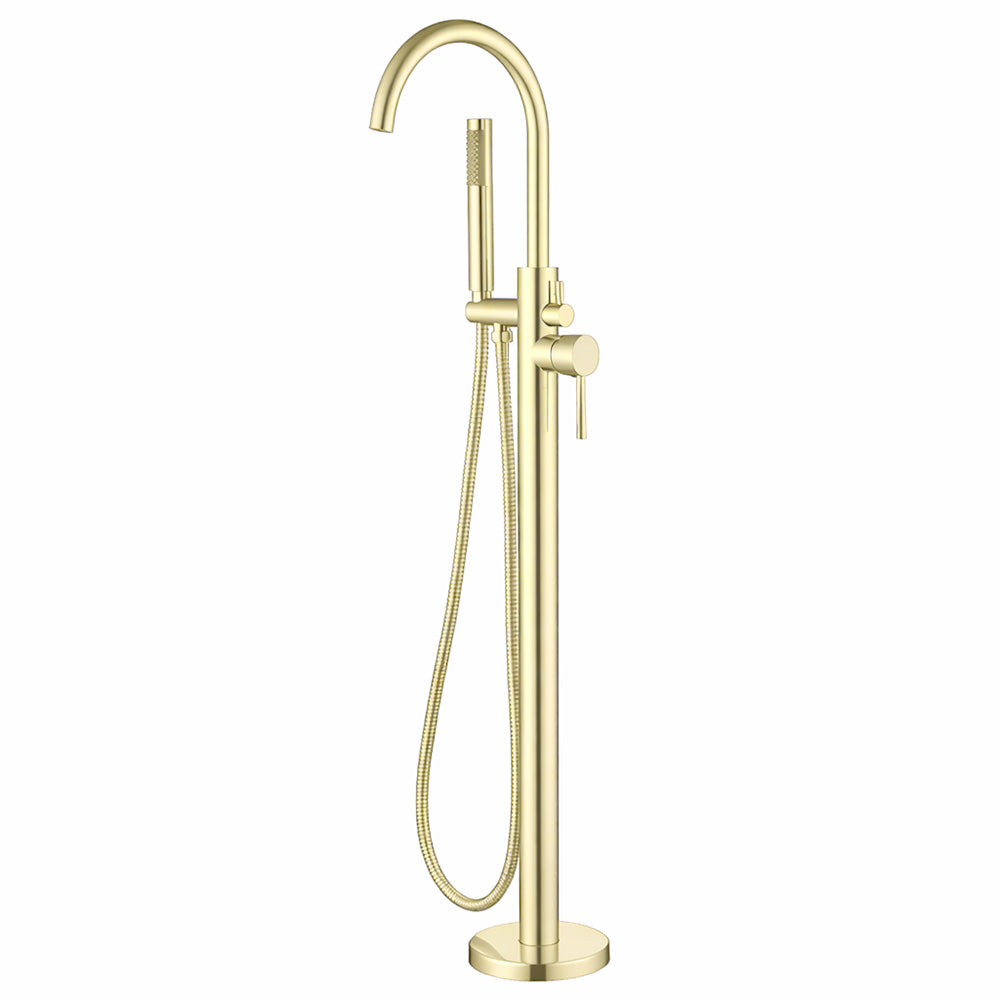 Otus Freestanding Bath Mixer with Hand Shower French Gold - BF2072BN-FG - Bathroom Hub