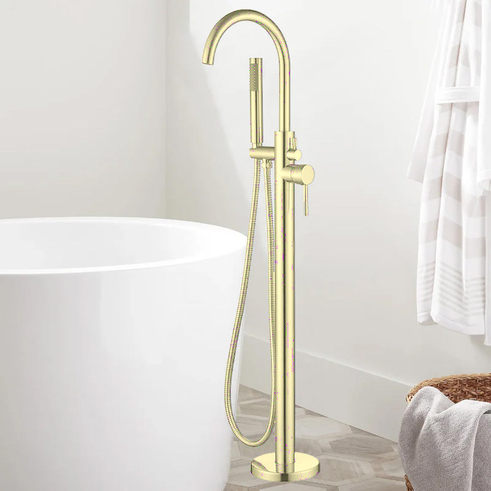 Otus Freestanding Bath Mixer with Hand Shower French Gold - BF2072BN-FG - Bathroom Hub