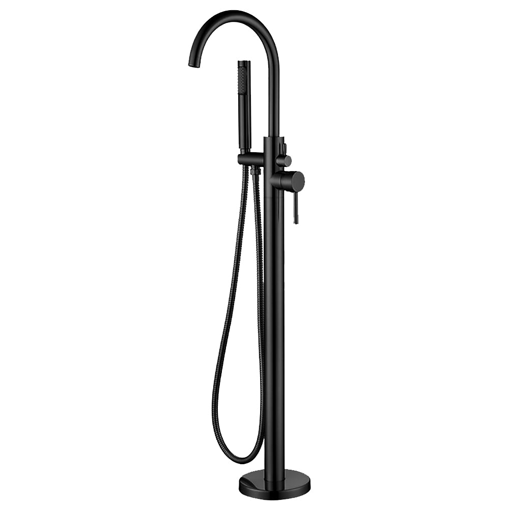 Otus Freestanding Bath Mixer with Hand Shower Matte Black - BF2072MB - Bathroom Hub
