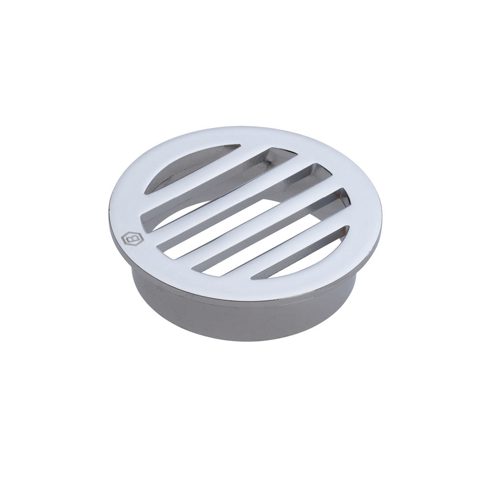 Round Floor Waste, Round Grate, 50mm Outlet - Bathroom Hub