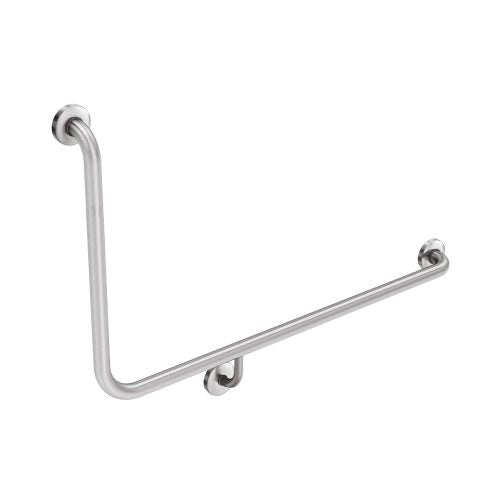 90° Accessible Right-Hand Grab Rail, Stainless Steel - Bathroom Hub