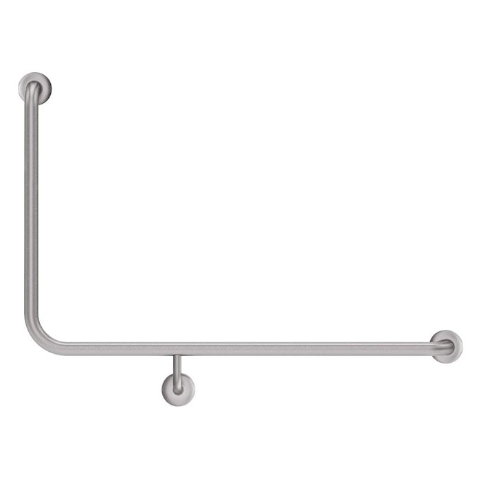 90° Accessible Right-Hand Grab Rail, Stainless Steel - Bathroom Hub