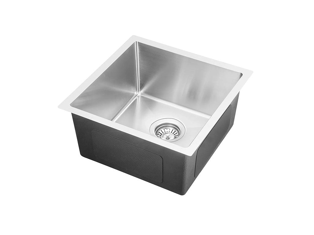 Handmade Stainless Steel Kitchen Sink single Bowls (36cm x 36cm) - HMSB3636R - Bathroom Hub