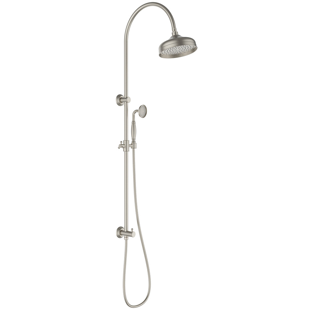 Clasico Vintage Combination Shower Set in Brushed Nickel - HPA868-201BN