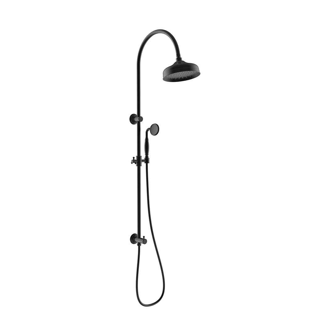 Clasico Vintage Combination Shower Set in Matt Black - HPA868-201MB - Bathroom Hub