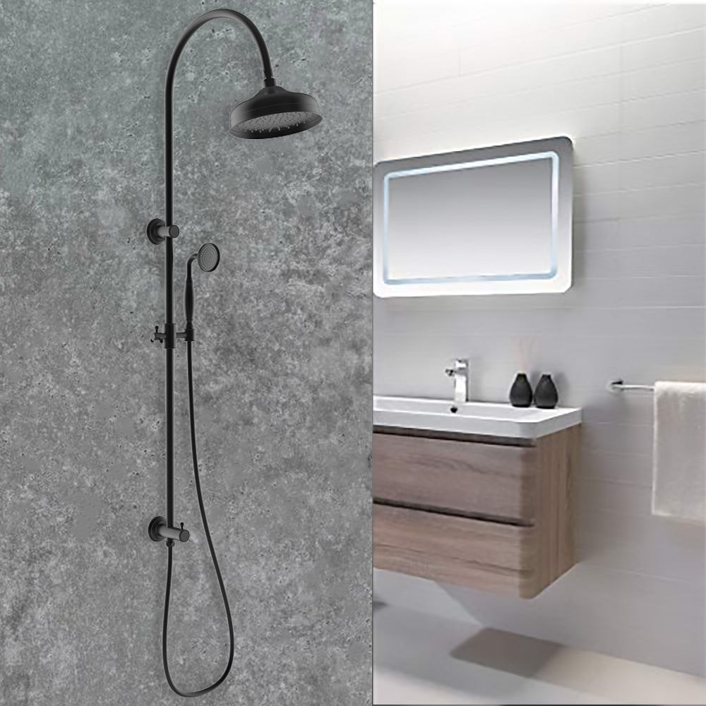 Clasico Vintage Combination Shower Set in Matt Black - HPA868-201MB - Bathroom Hub