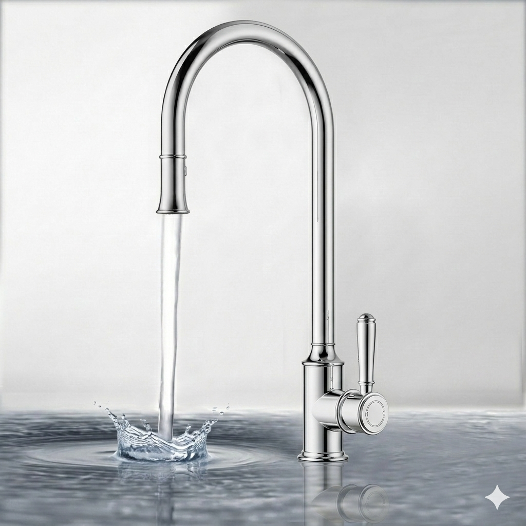 Clasico Pull Out Sink Mixer Brushed Nickel HYB868-103-BN - Bathroom Hub