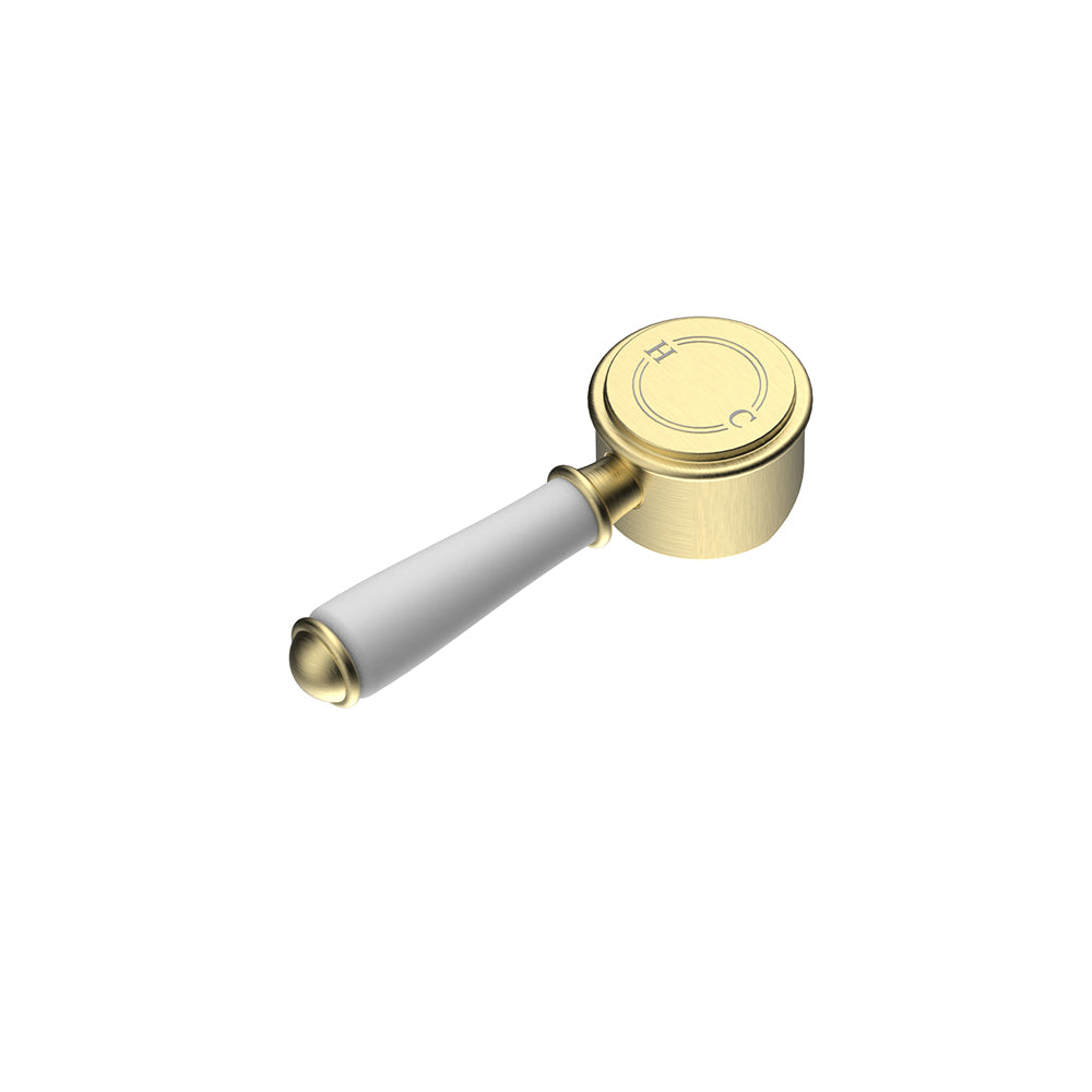 Clasico Ceramic Handle For Wall Mixer Brushed Gold - HYB868-301A-BG-HD - Bathroom Hub