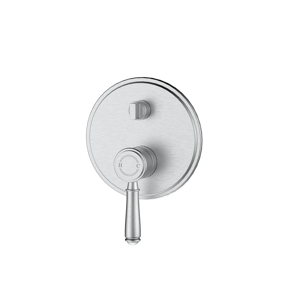Vintage Wall Diverter Mixer Trim Kit in Brushed Nickel - HYB868-501TK-BN