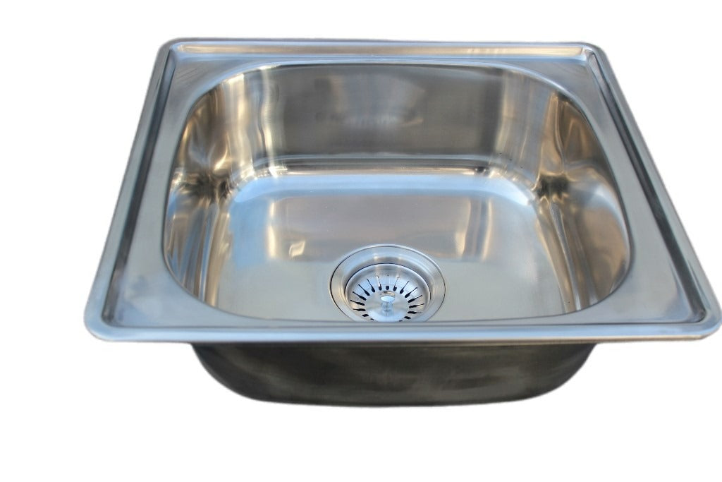 Stainless Steel Kitchen Sink – Square Bowl (45cm x 40cm) - Bathroom Hub