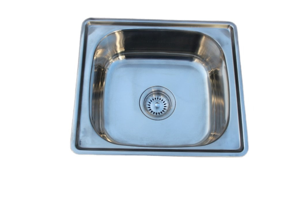 Stainless Steel Kitchen Sink – Square Bowl (45cm x 40cm) - Bathroom Hub