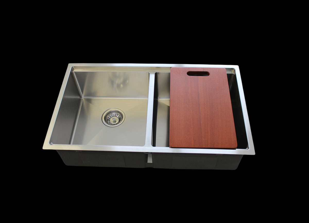 Stainless steel workstation kitchen sink double bowls 80cm - WSTD8046 - Bathroom Hub