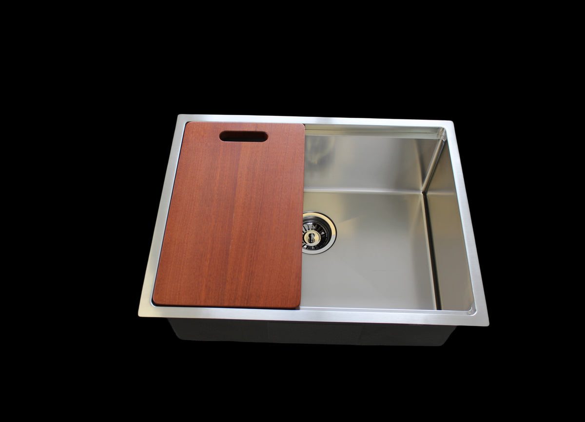 Stainless steel workstation kitchen sink single bowl 60cm - WSTS6046 - Bathroom Hub
