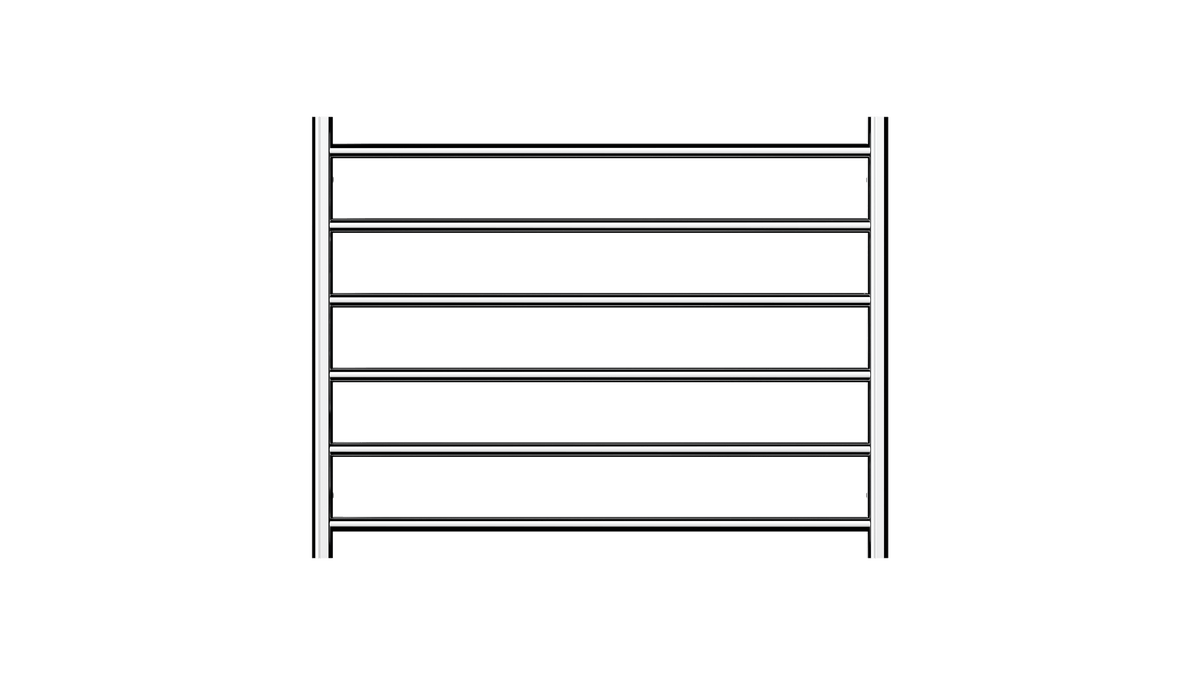Allegra 6 Bar Wide Heated Towel Rail JY-3306-CH - Bathroom Hub