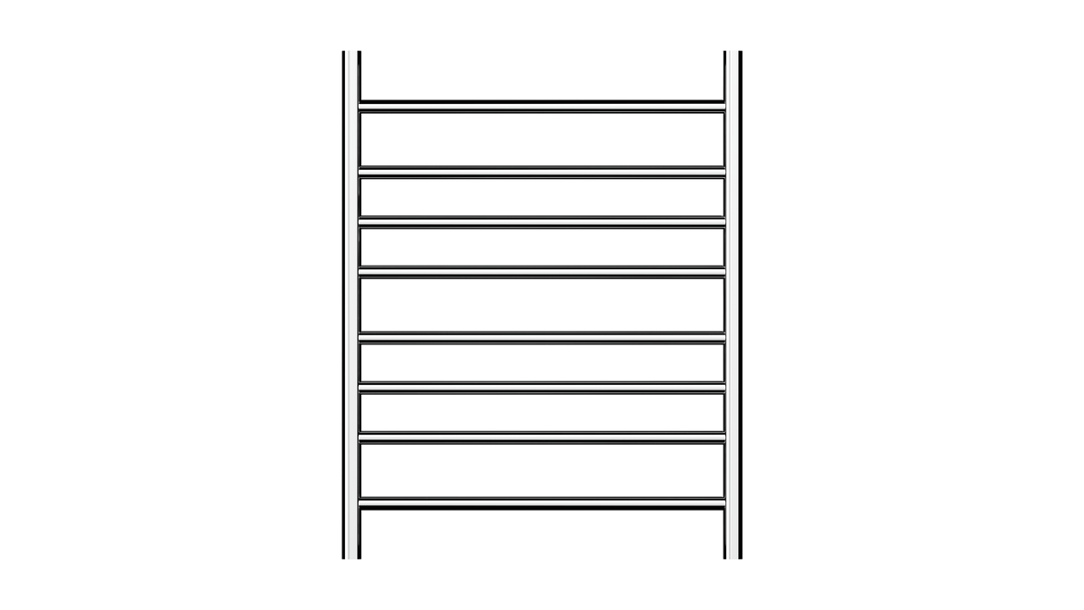 Allegra 8 Bar Heated Towel Rail JY-3312-CH - Bathroom Hub
