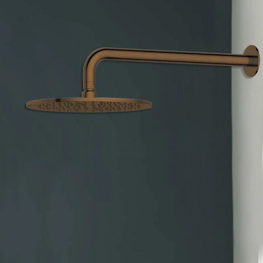 Antique Brass Showerhead on Wall Mounted Arm LB111+WH52-10- bathroom hub