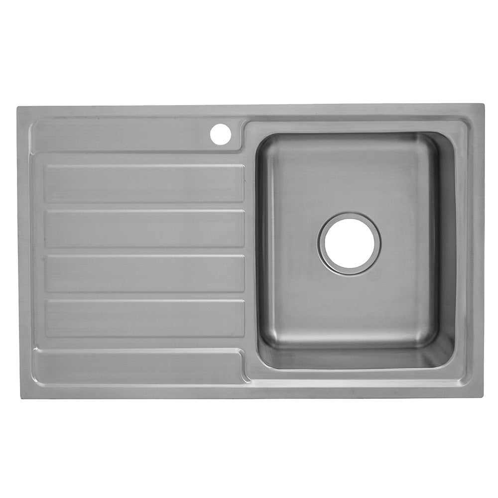 Seto Single Bowl & Single Drainer Kitchen Sink 800 x 500mm P5347N-RHB - Bathroom Hub