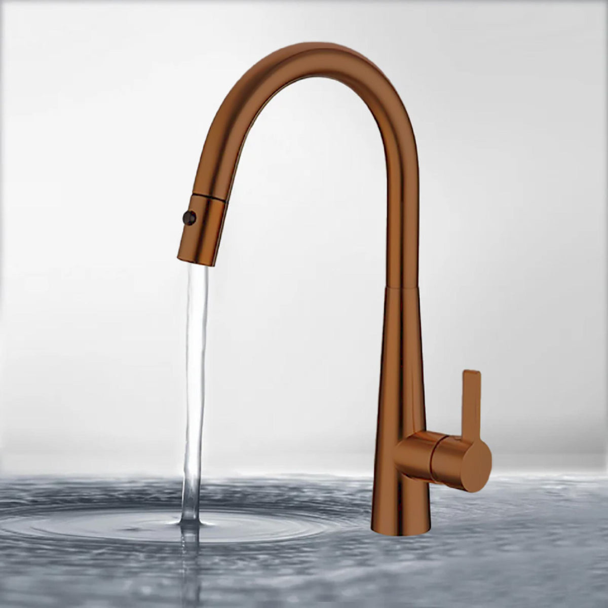 Otus Lux Sink Mixer with Pull Out Spray Brush Copper PC1017LF-BC - Bathroom Hub
