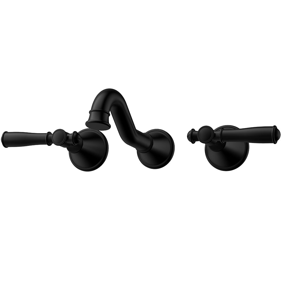 Clasico Vintage Bath Set in Matt Black - PCK90NZ01LF-MB - Bathroom Hub