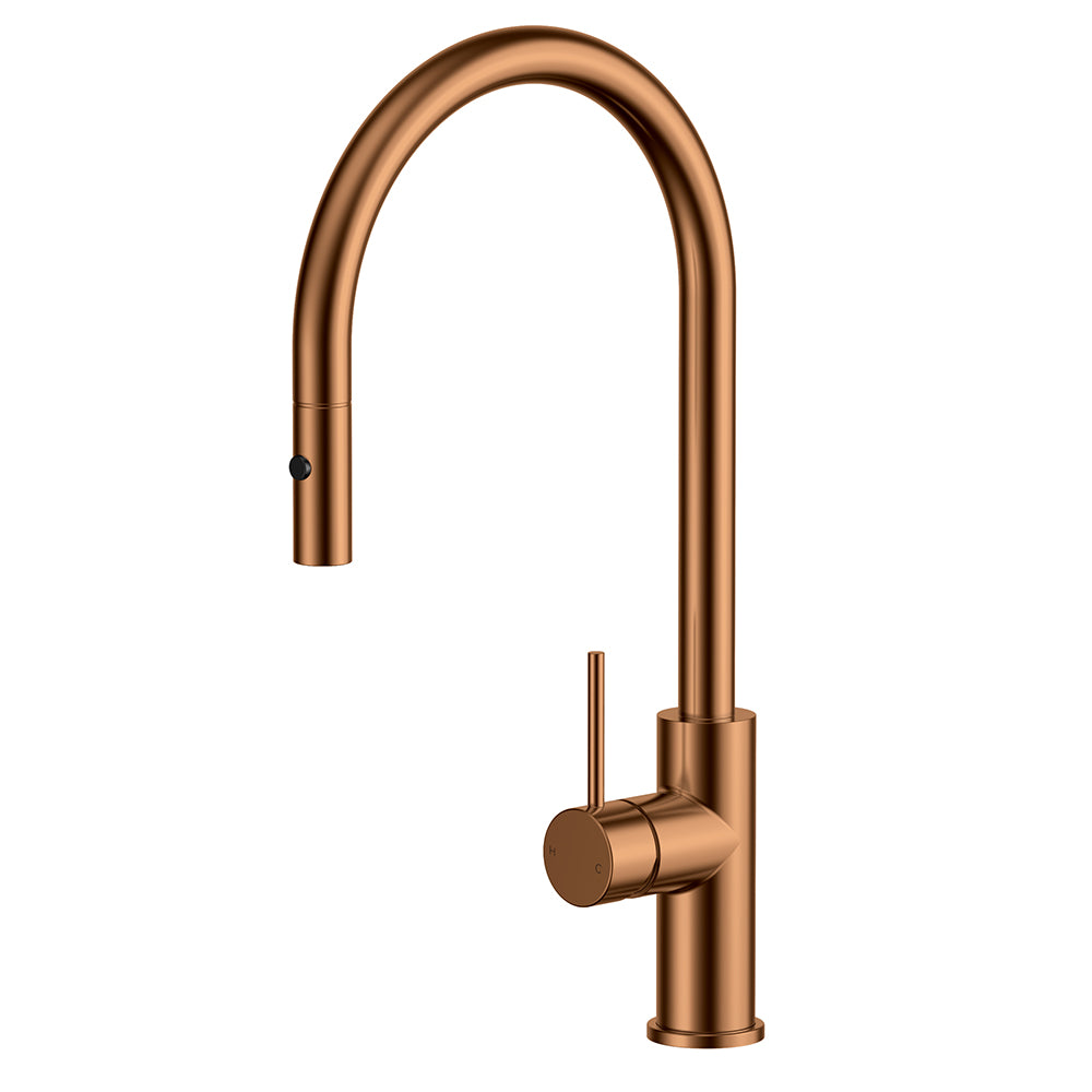 Otus Pull Out Sink Mixer Brush Copper PC1016SB-BC - Bathroom Hub