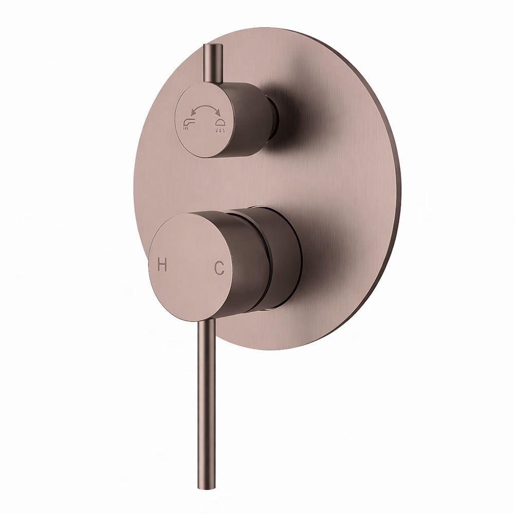 Otus Slimline SS Wall Diverter Mixer Trim Kits Brush Bronze - PLC3002SS-TK-BB - Bathroom Hub