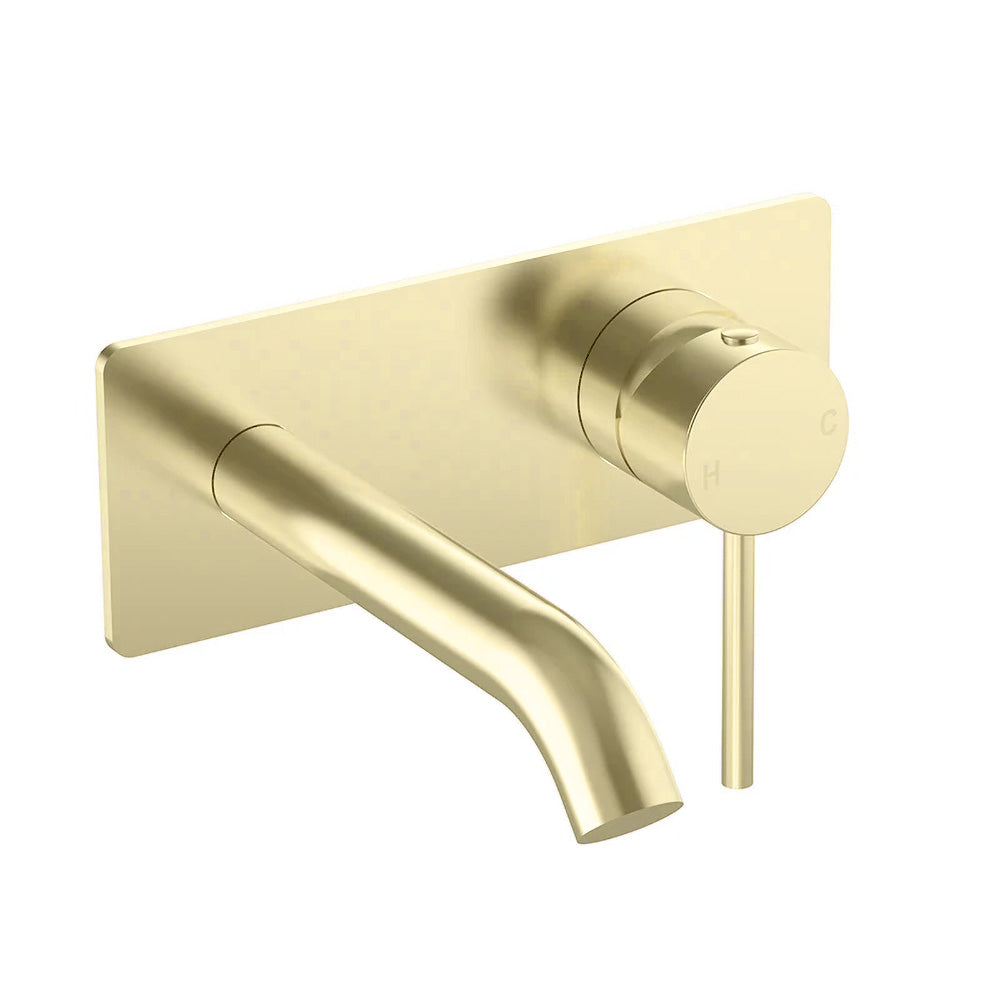 Otus Slimline SS Wall Basin Mixer Trim Kits French Gold PLC3003SS-TK-FG