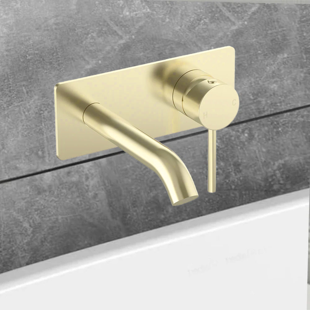 Otus Slimline SS Wall Basin Mixer Trim Kits French Gold PLC3003SS-TK-FG