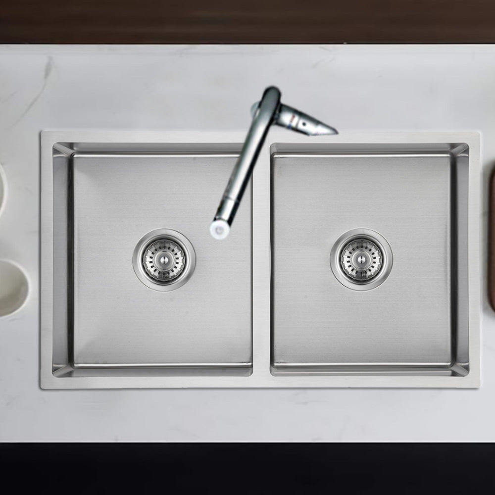 New Cora Double Bowl Kitchen Sink 750 x 440mm PR4034ND - Bathroom Hub