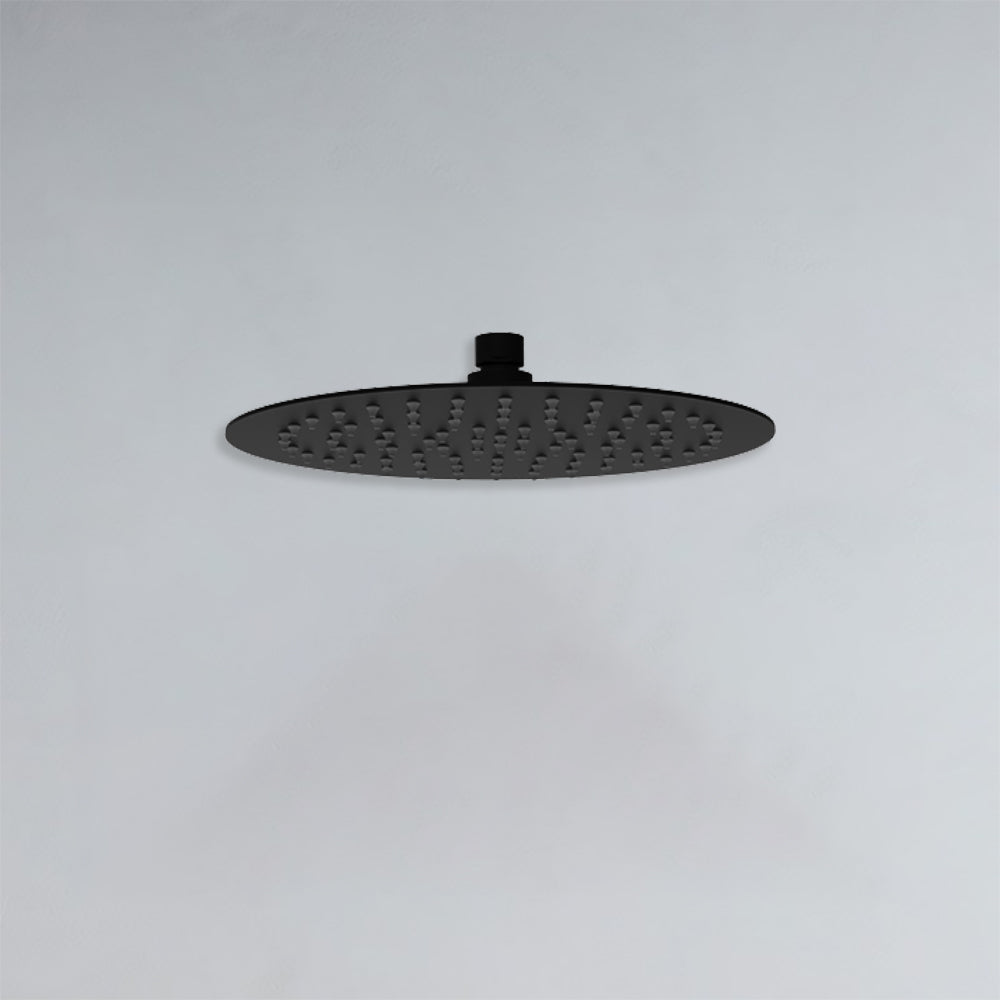 Dove Round SS Shower Head 250mm Matt Black - PRS0901N-R-MB - Bathroom Hub