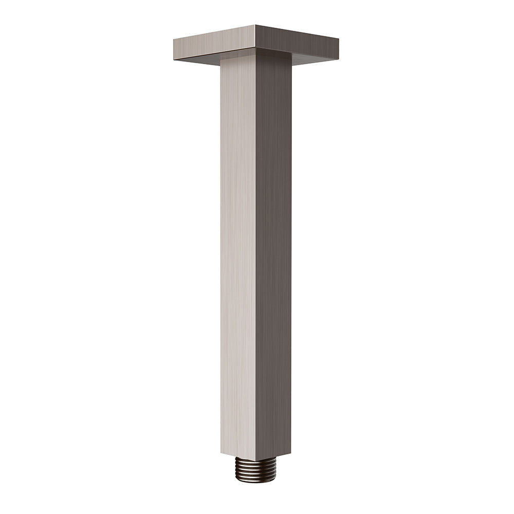 Square Vertical Ceiling Shower Arm 300mm PRY002-BN - Bathroom Hub