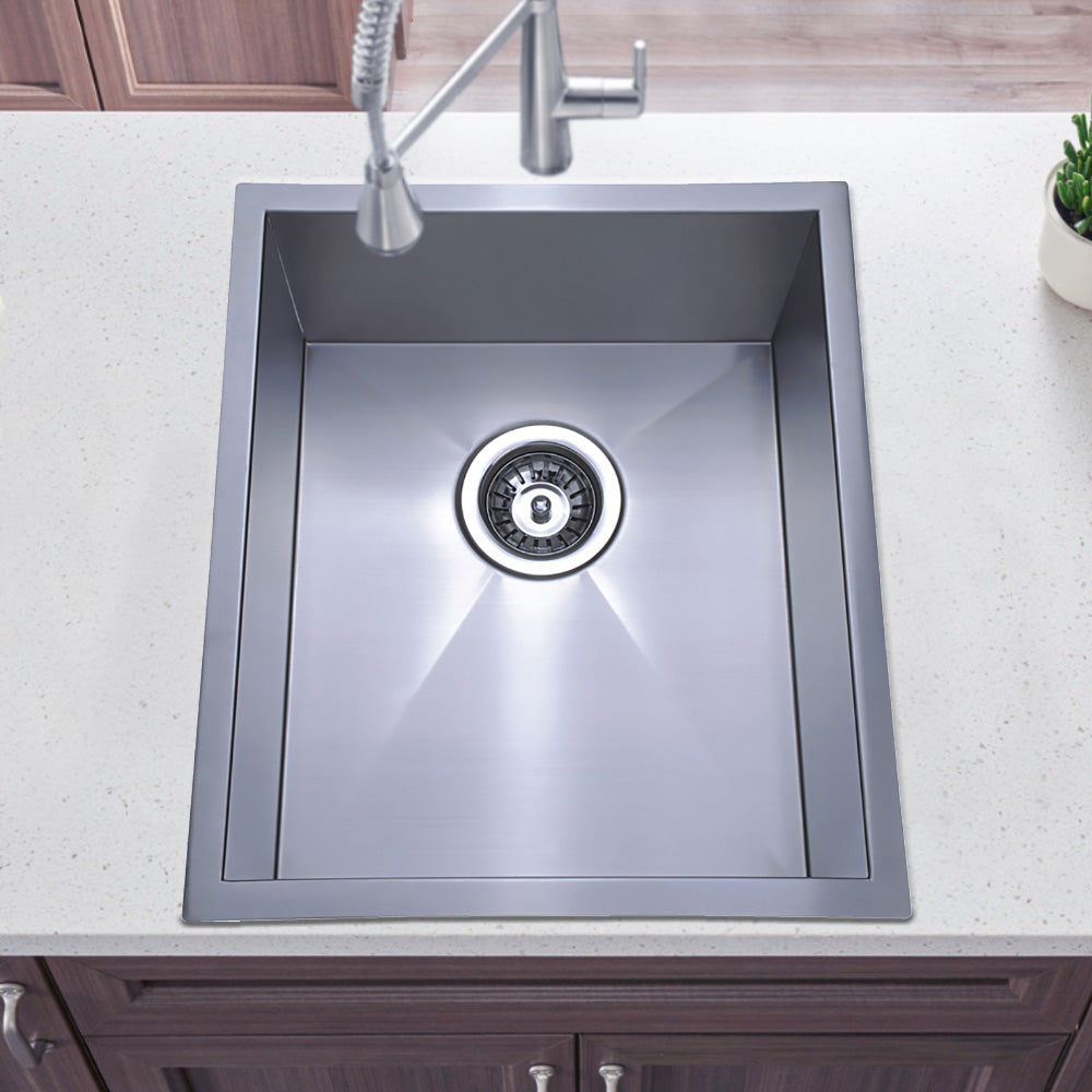 Rosa Single Bowl Kitchen Sink 380 x 440mm PS340 - Bathroom Hub