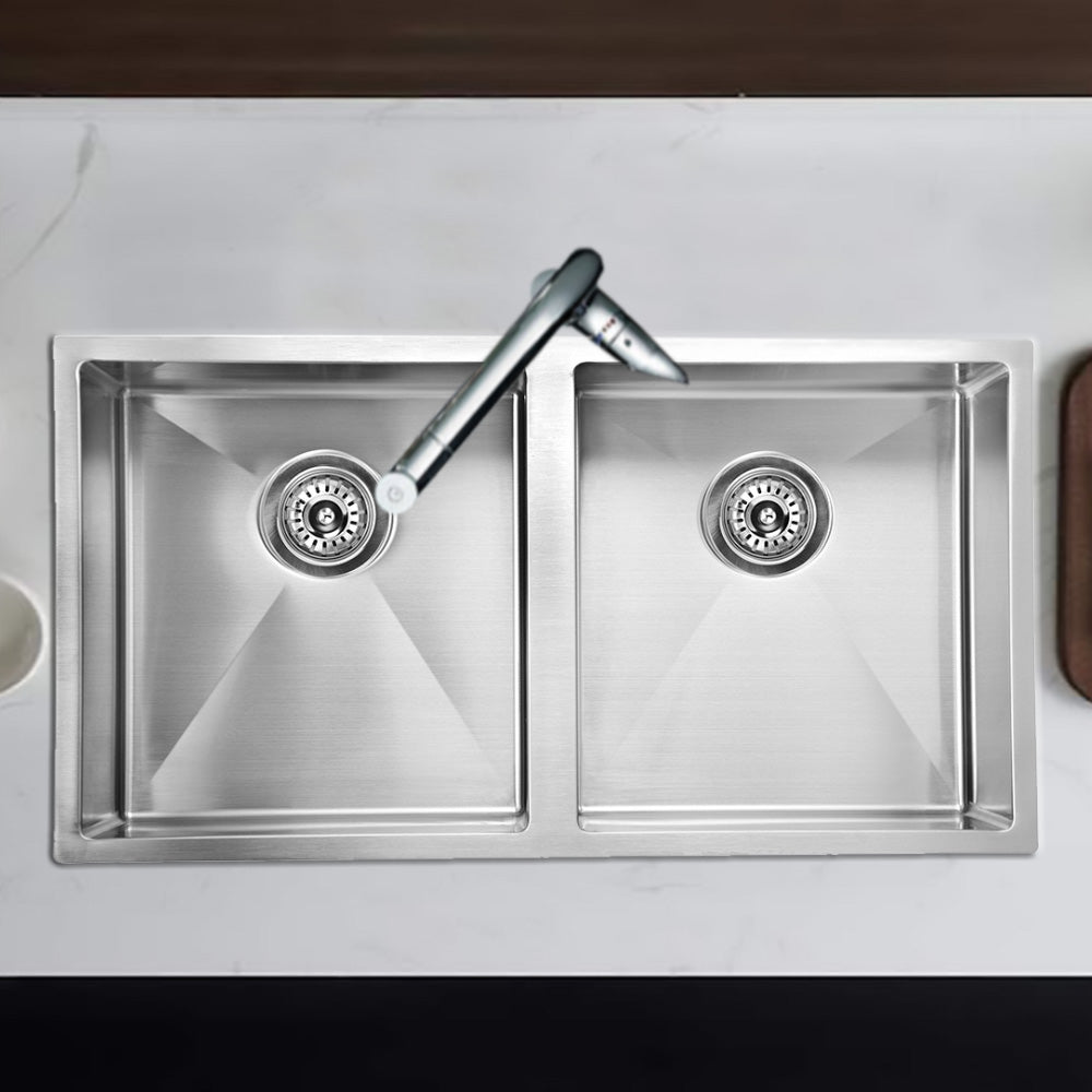Eden Double Bowl Kitchen Sink 880 x 440mm PS400DR - Bathroom Hub