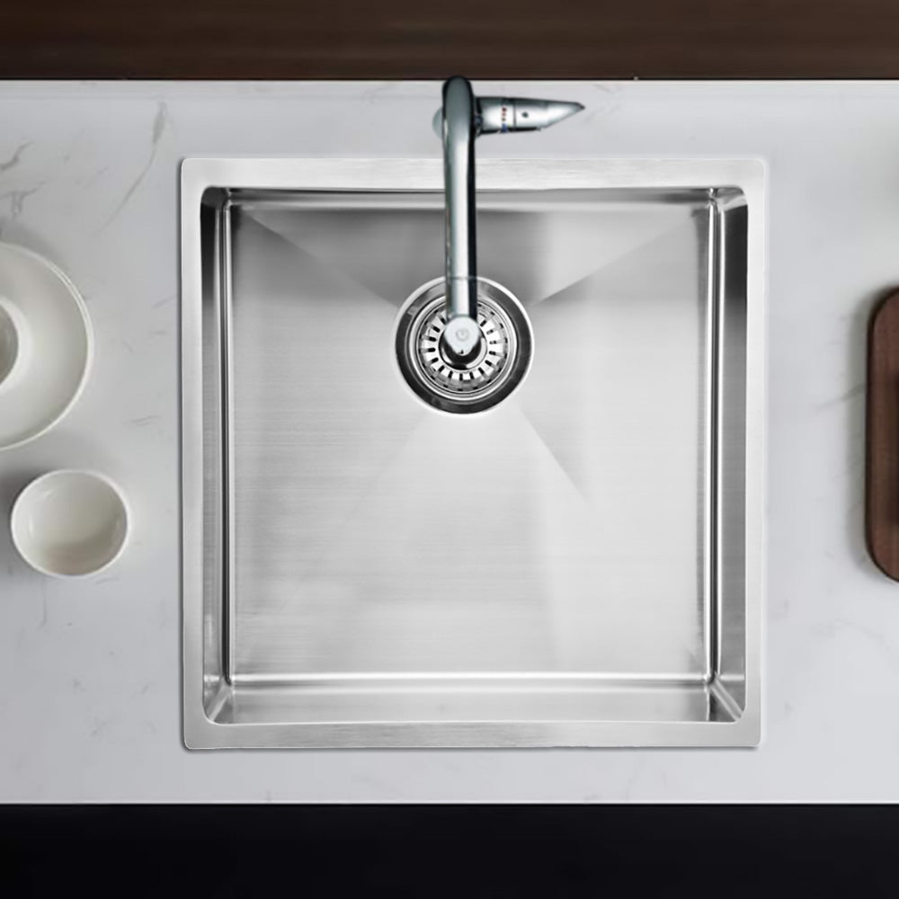 Eden Single Bowl Kitchen Sink 440 x 440mm PS400R - Bathroom Hub