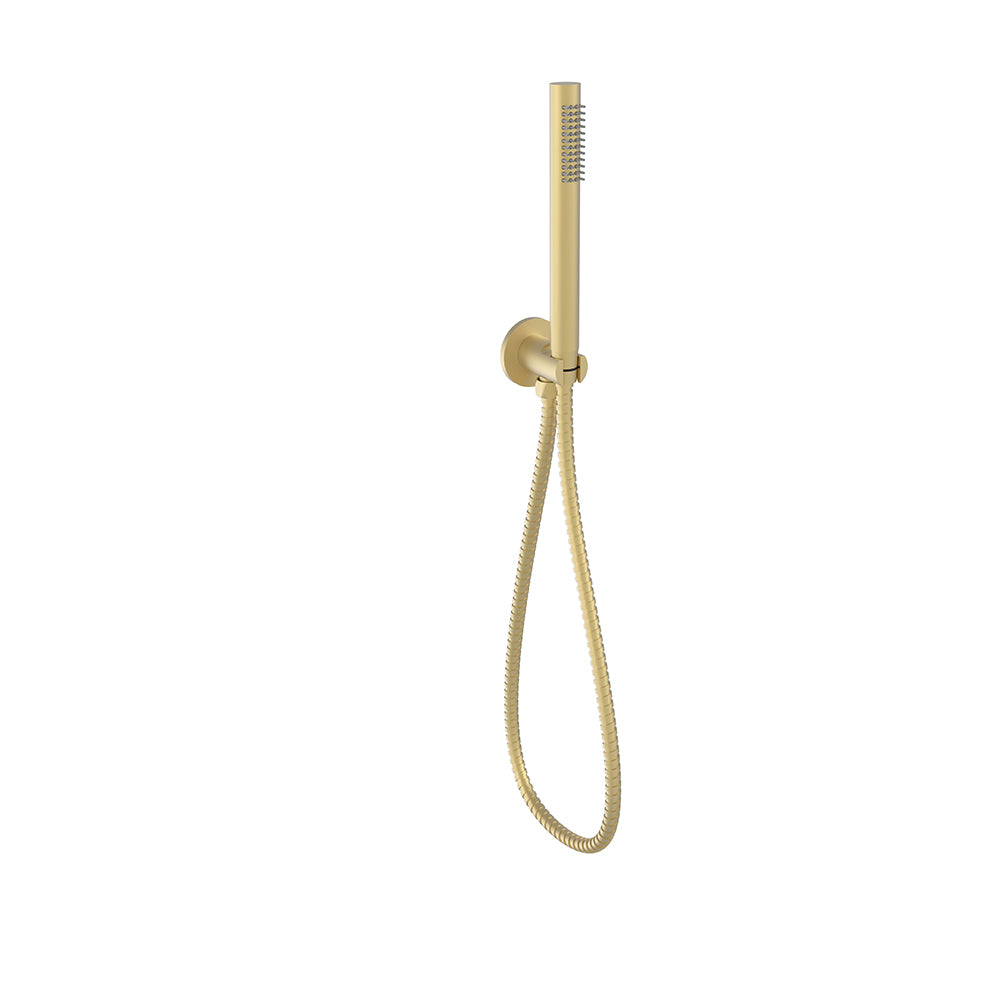 Tube Hand Shower on Bracket Brushed Gold PSH003-2BG - Bathroom Hub